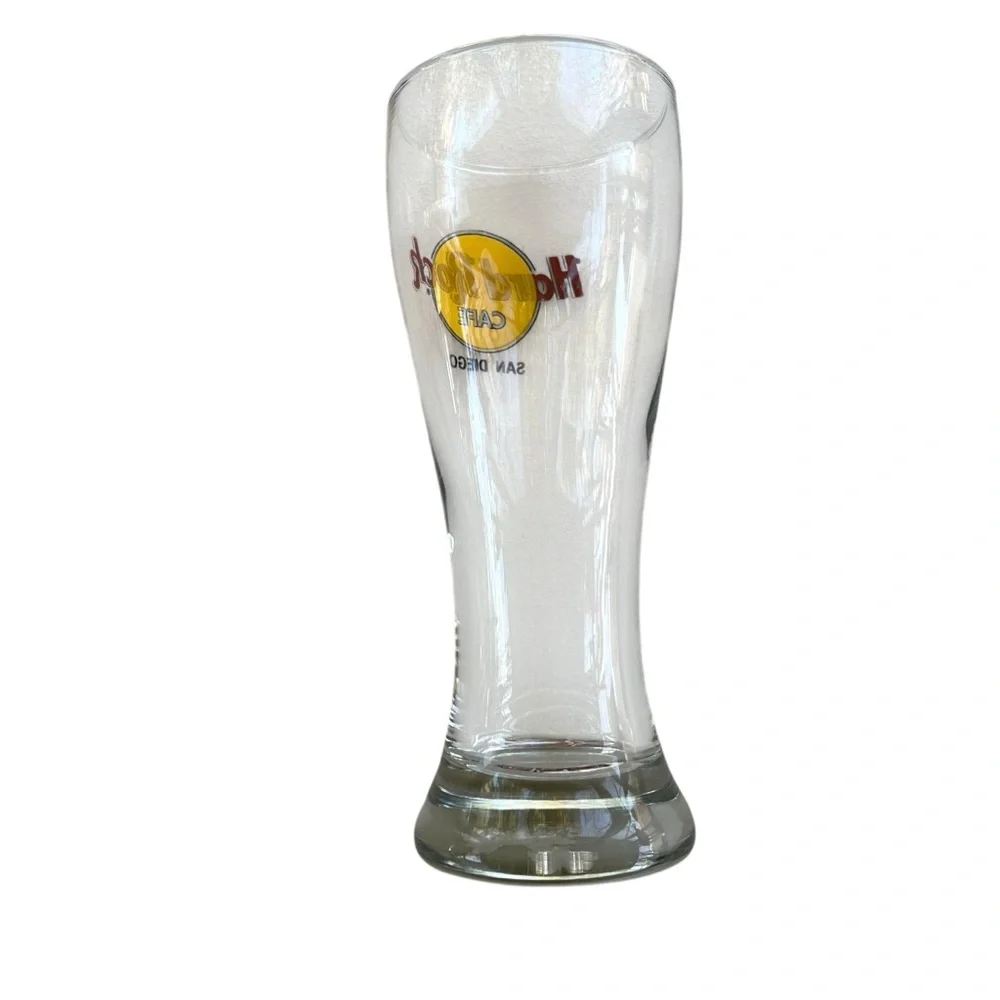 Hard Rock Cafe San Diego Tall Pilsner Beer Glass, 20‎ oz., 8.5 in., Tall Vintage